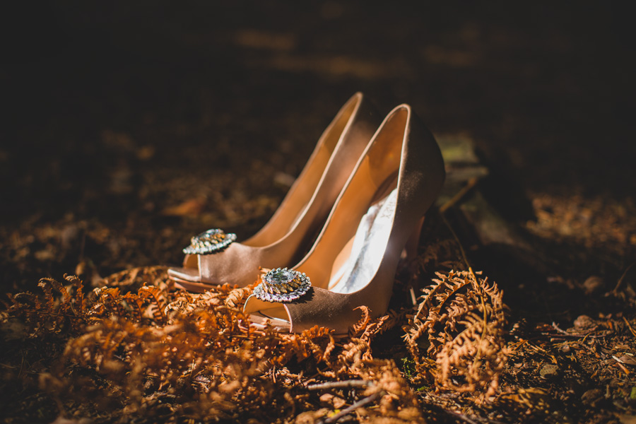the brides wedding shoes
