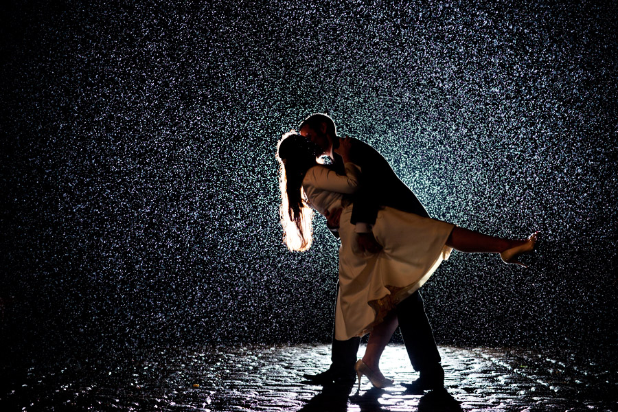 meols hall wedding photo in the rain dance