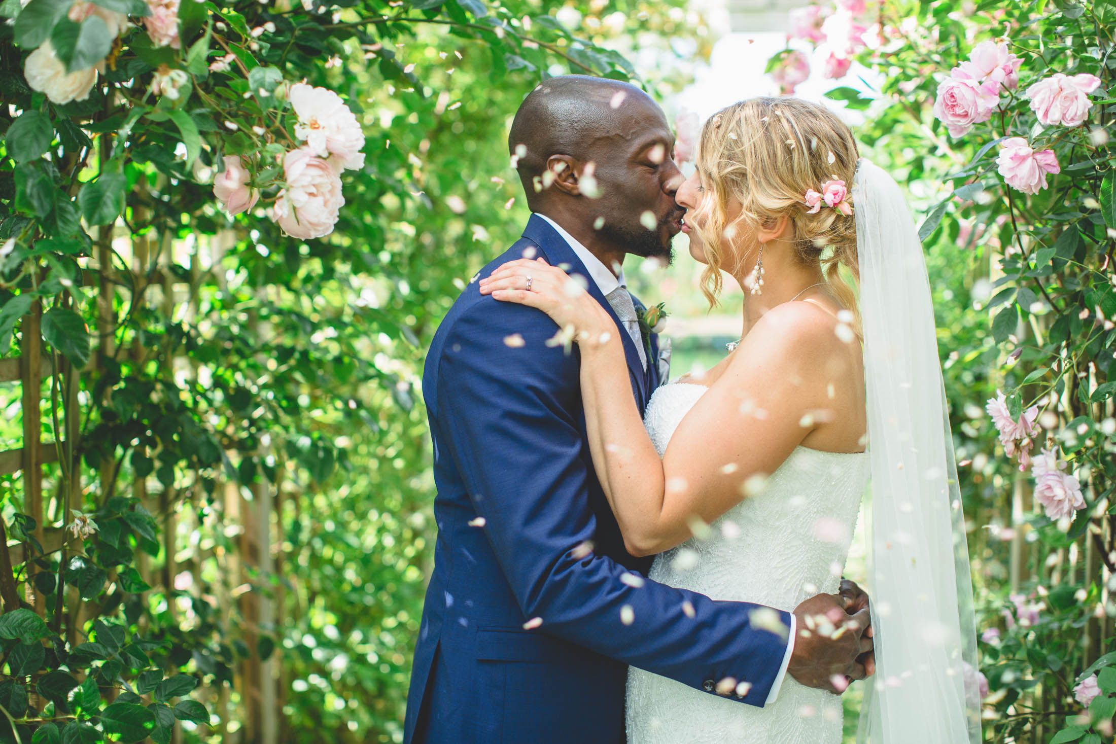 garden wedding in parents house cheshire