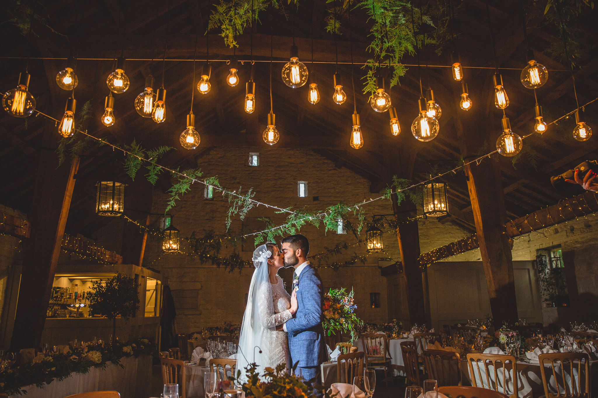 east riddlesden hall wedding photography in a barn