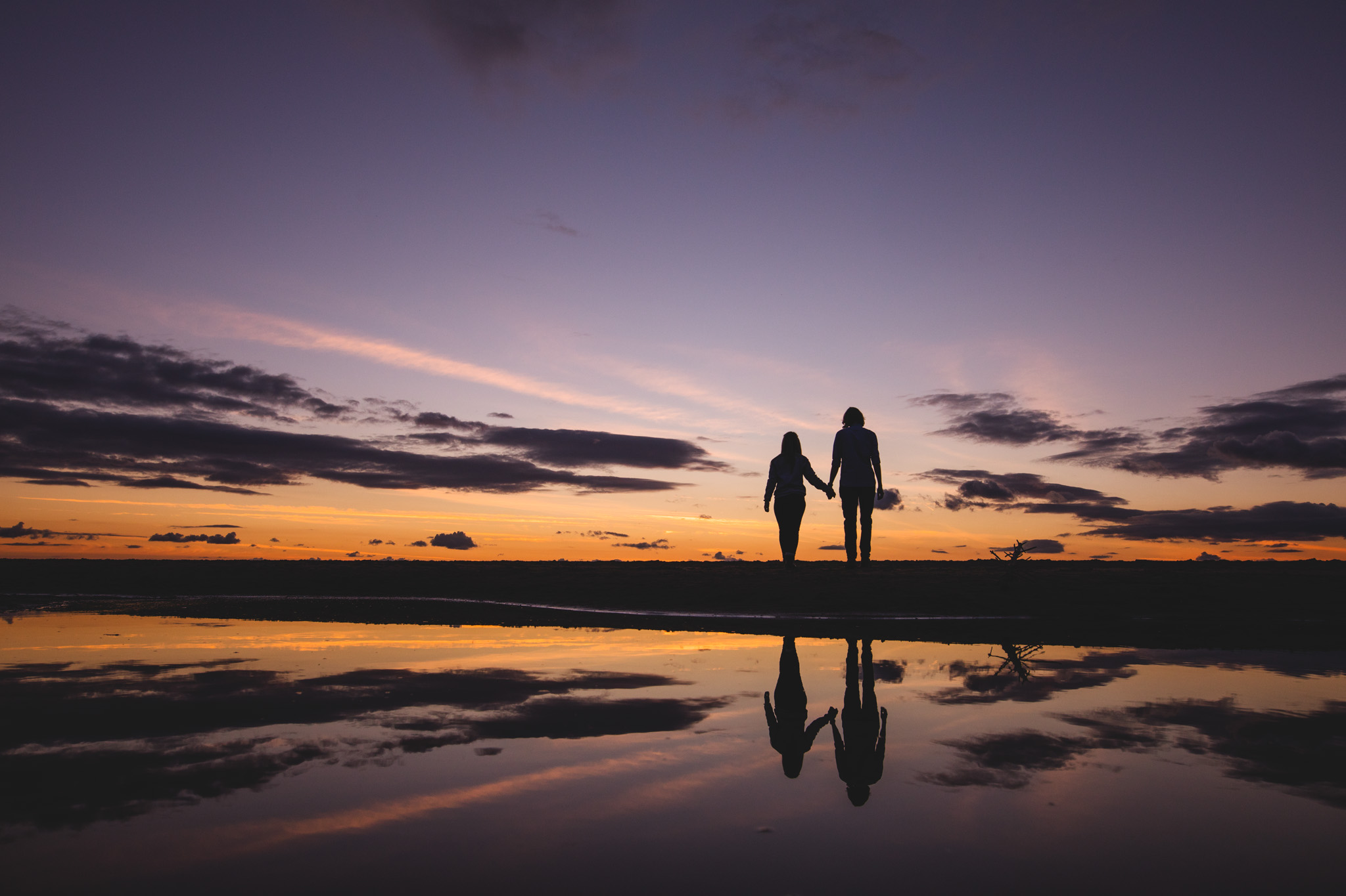 sunset at the beach pre wedding photography