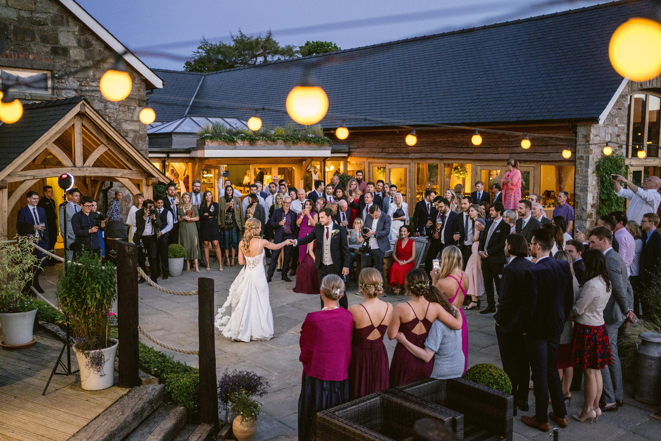 outdoor first dance at tower hill barns wedding